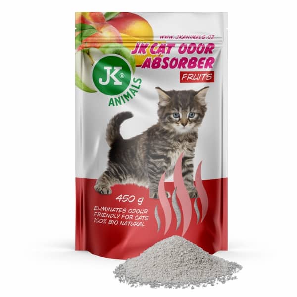 JK Absorber Fruits smaku absorbents kaķu pakaišiem ar augļu aromātu 450 g